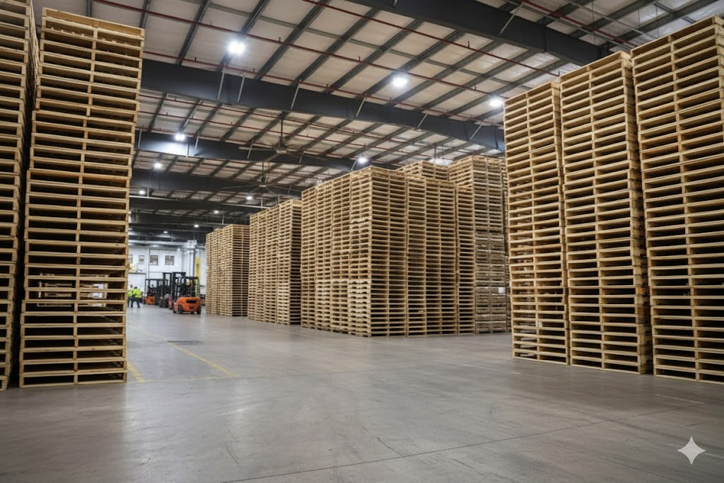 Eco-friendly pallet recycling operations